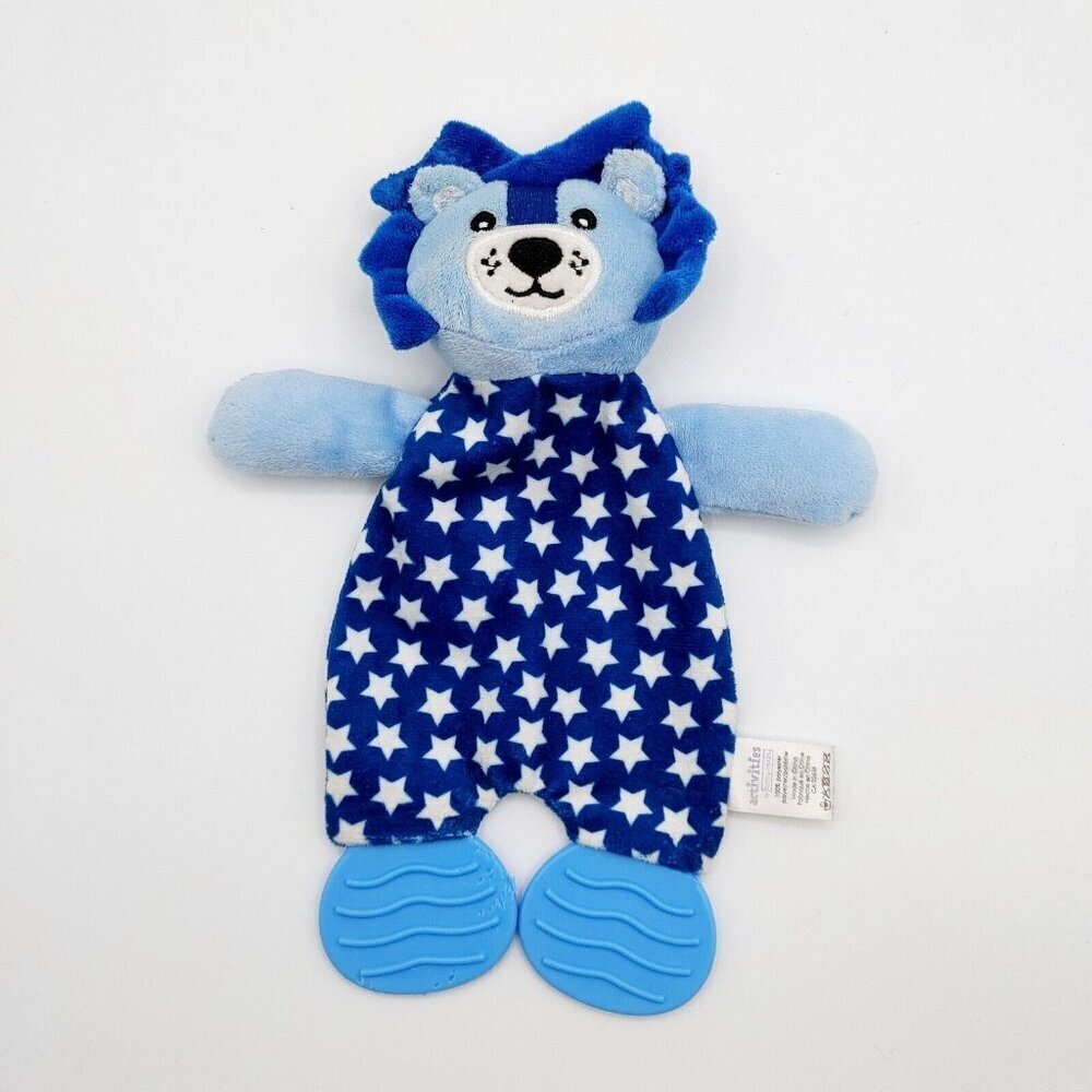 Baby Mode Activities Blue Lion Lovey  Security Blanket Teether Toy